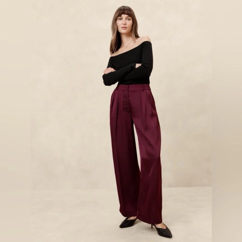 NWT! Banana Republic Black Relaxed Trousers - Size 20 - Picture 2 of 5